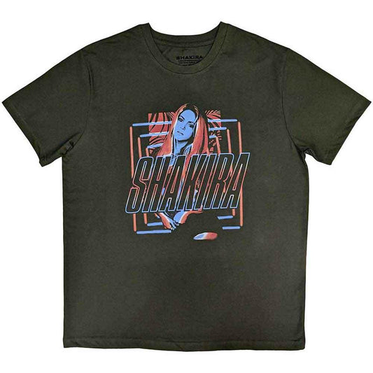 Shakira - Squares and Logo (T-Shirt) - Joco Records