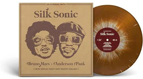 Silk Sonic (Bruno Mars + Anderson .Paak) - Evening With Silk Sonic (Limited Edition, Brown & White Splatter Color Vinyl) (Import) - Joco Records