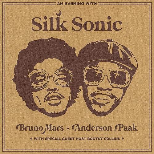 Silk Sonic (Bruno Mars + Anderson .Paak) - Evening With Silk Sonic (Limited Edition, Brown & White Splatter Vinyl) (Import) - Joco Records