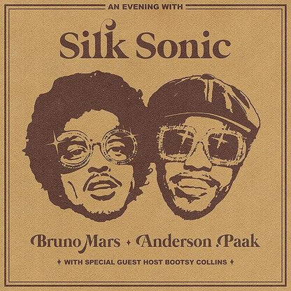Silk Sonic (Bruno Mars + Anderson .Paak) - Evening With Silk Sonic (Limited Edition, Brown & White Splatter Vinyl) (Import) - Joco Records