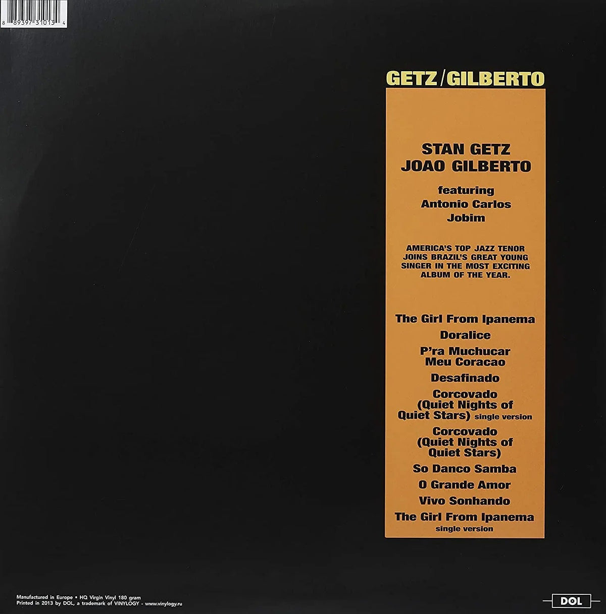 Stan Getz & Joao Gilberto - Getz / Gilberto (Import, Gatefold) (LP) - Joco Records