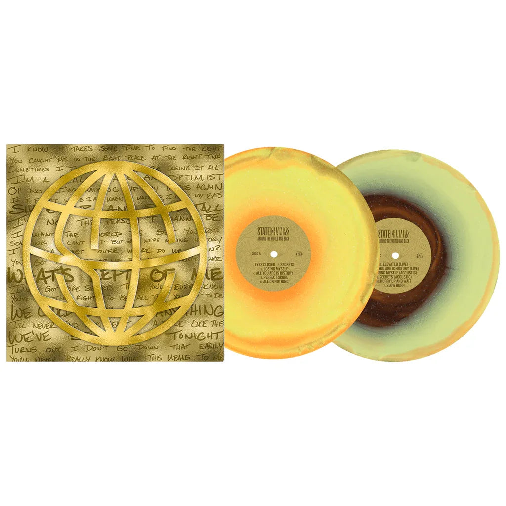 State Champs - Around The World And Back (10 Year Anniversary) (Orange/Yellow/Black Ice W/ Glitter Vinyl) (2 LP) - Joco Records