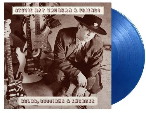 Stevie Ray Vaughan & Friends - Solos, Sessions & Encores (Limited Edition Import, Blue Vinyl) (2 LP) - Joco Records