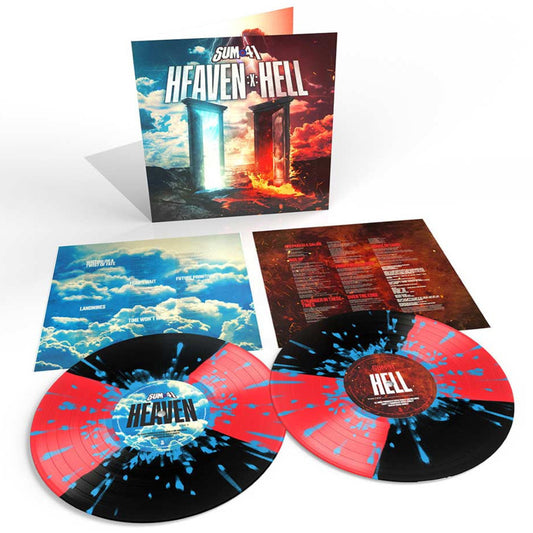 Sum 41 - Heaven :x: Hell (Indie Exclusive, Red, Black & Blue Quad Splatter Vinyl) (2 LP) - Joco Records
