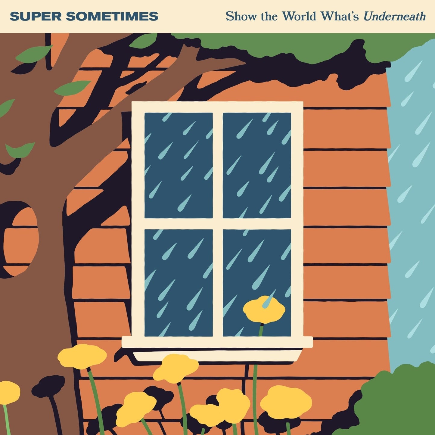 Super Sometimes - Show The World What’S Underneath (Indie Exclusive) (Half Milky Clear & Half Orange & White Splatter Vinyl) (Vinyl) - Joco Records