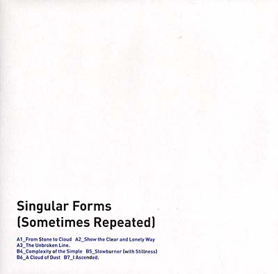 Sylvain Chauveau - Singular Forms (Sometimes Repeated) (LP) - Joco Records