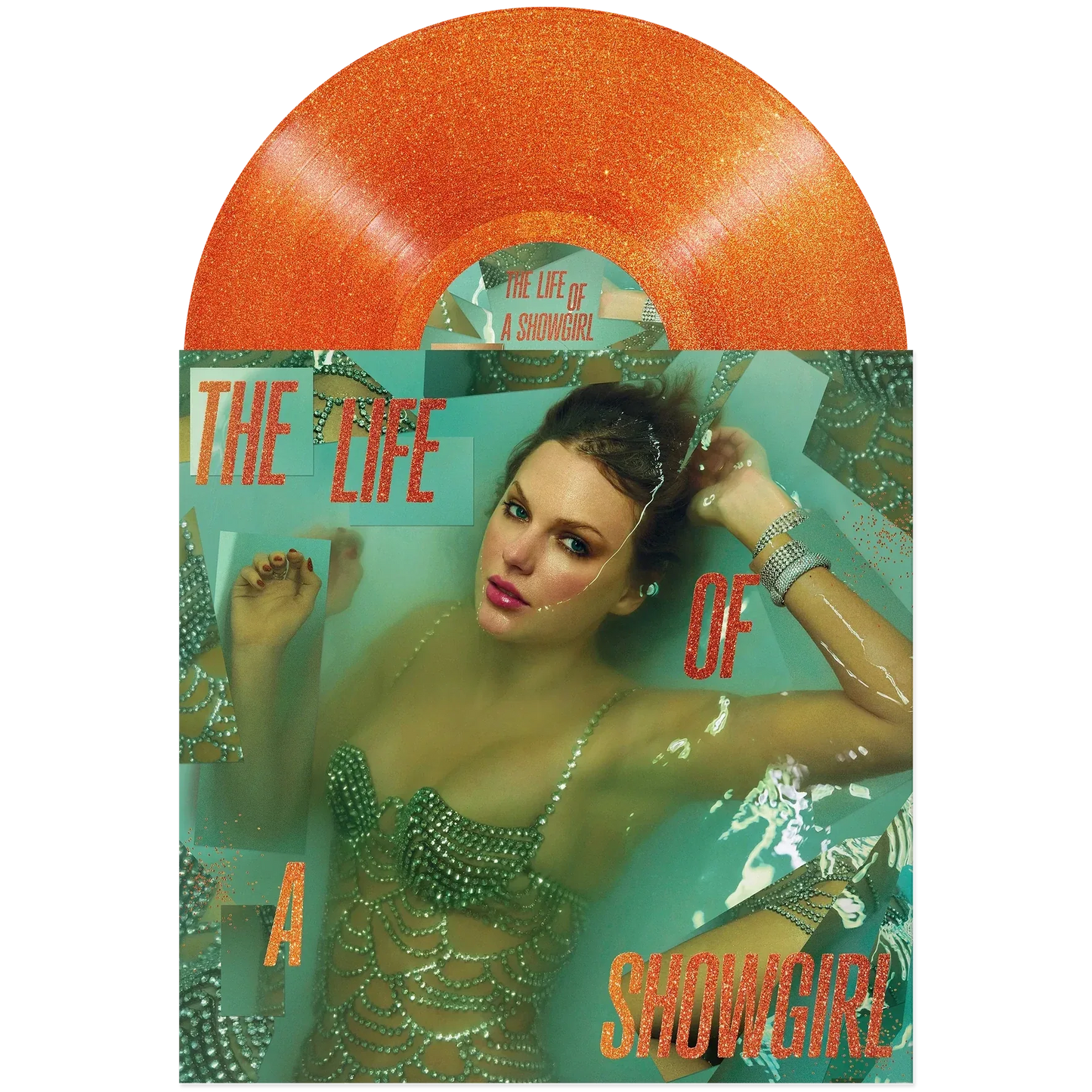 Taylor Swift - The Life Of A Showgirl (Portofino Orange Glitter Vinyl) (LP) - Joco Records