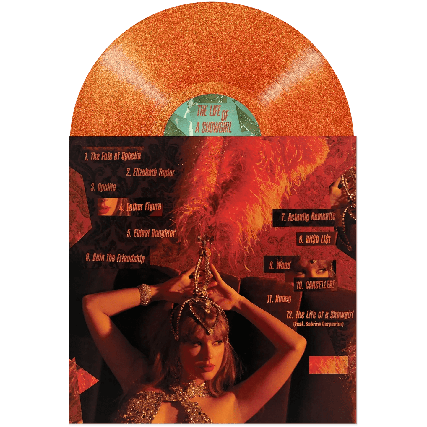 Taylor Swift - The Life Of A Showgirl (Portofino Orange Glitter Vinyl) (LP) - Joco Records
