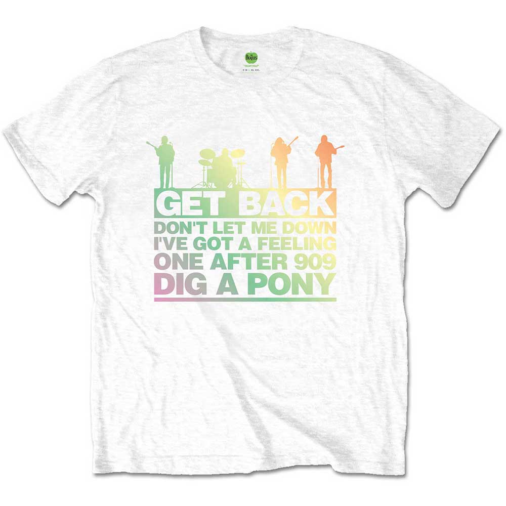 The Beatles - Get Back Gradient Text Tee (T-Shirt) - Joco Records