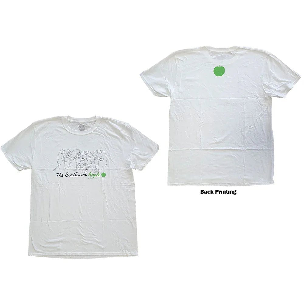 The Beatles - On Apple - White Tee - Front & Back Print (T-Shirt) - Joco Records