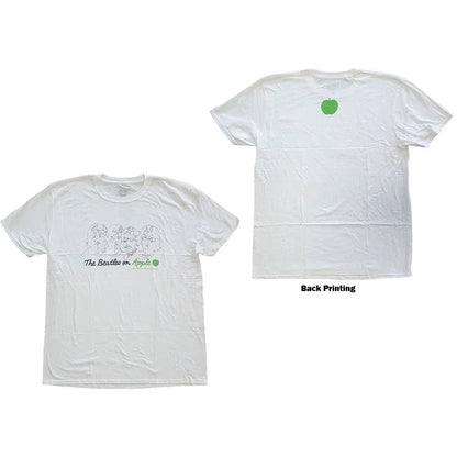 The Beatles - On Apple - White Tee - Front & Back Print (T-Shirt) - Joco Records