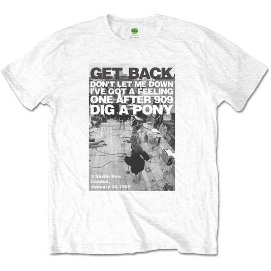The Beatles - Rooftop Shot - Get Back (T-Shirt) - Joco Records