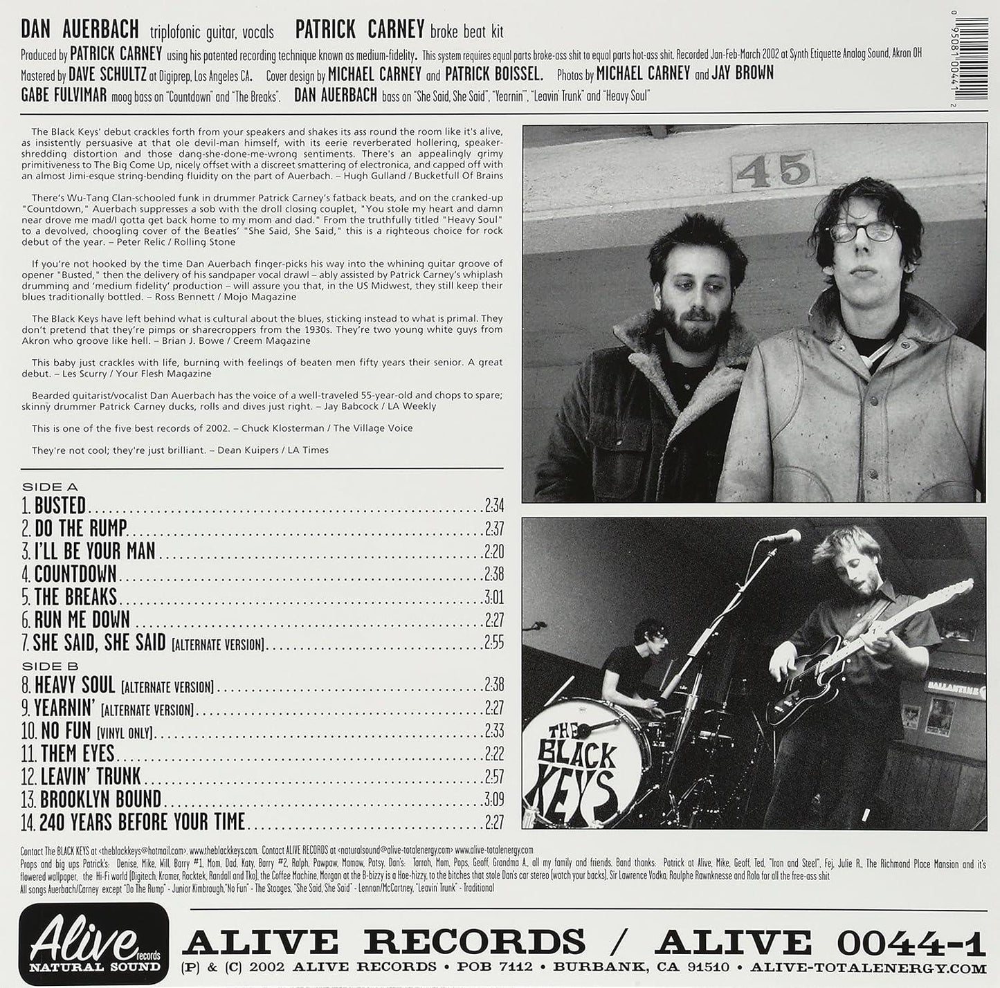 The Black Keys - The Big Come Up (LP) - Joco Records