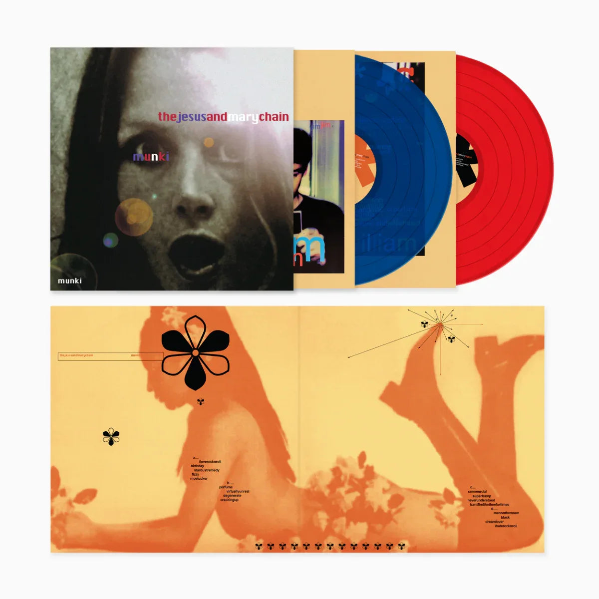 The Jesus and Mary Chain - Munki (Indie Exclusive, 180 Gram, Blue & Red Vinyl) (2 LP) - Joco Records