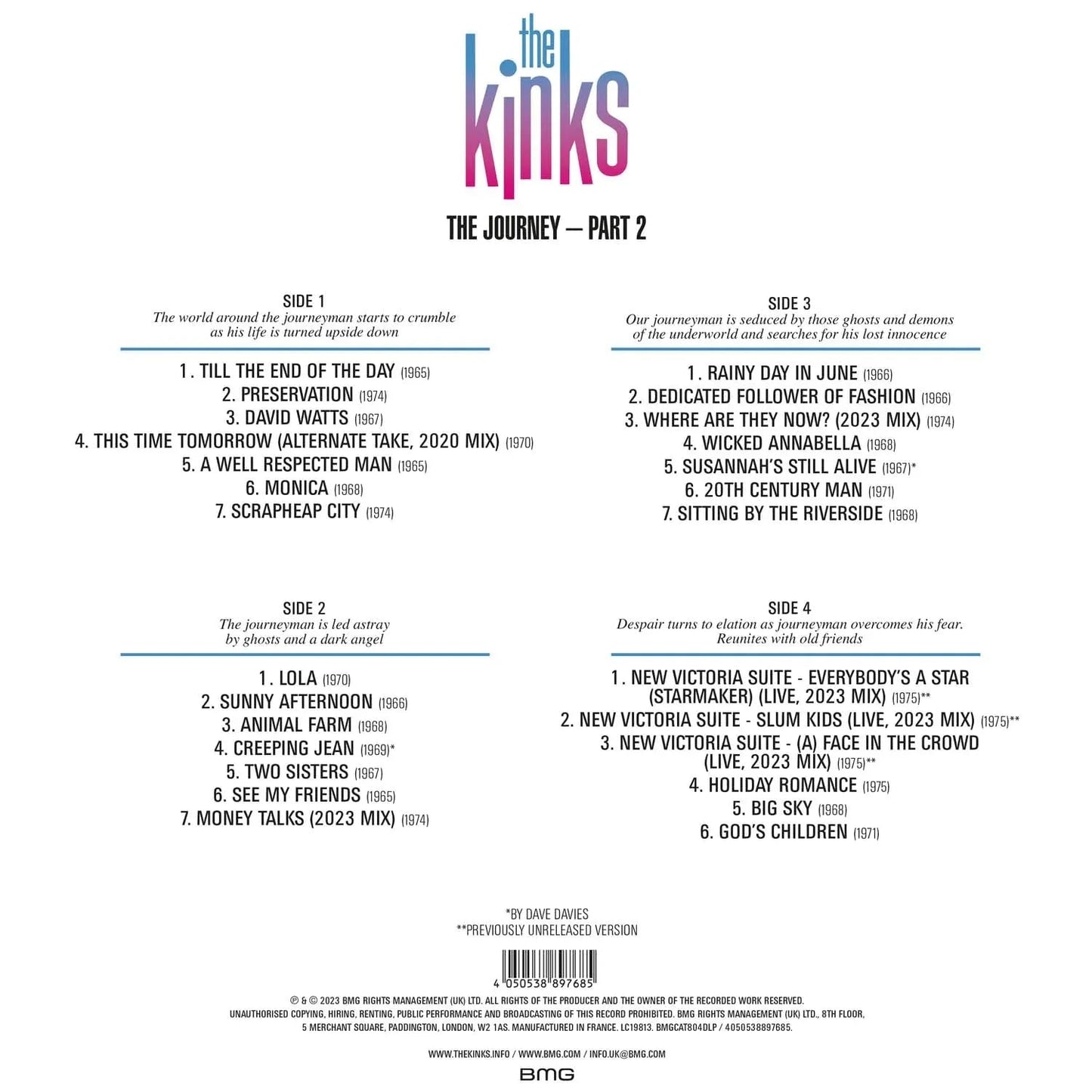 The Kinks - The Journey - Pt. 2 (2 LP) - Joco Records