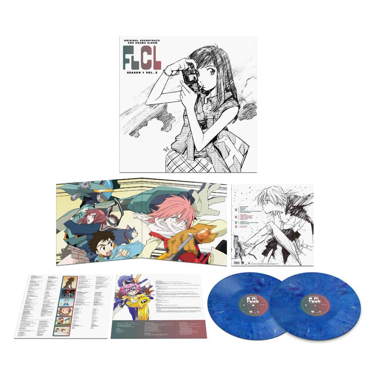 The Pillows - FLCL Season 1 Vol. 2 - Drama Album (Color Vinyl, BlueMarble, Gatefold LP Jacket) (2 LP) - Joco Records