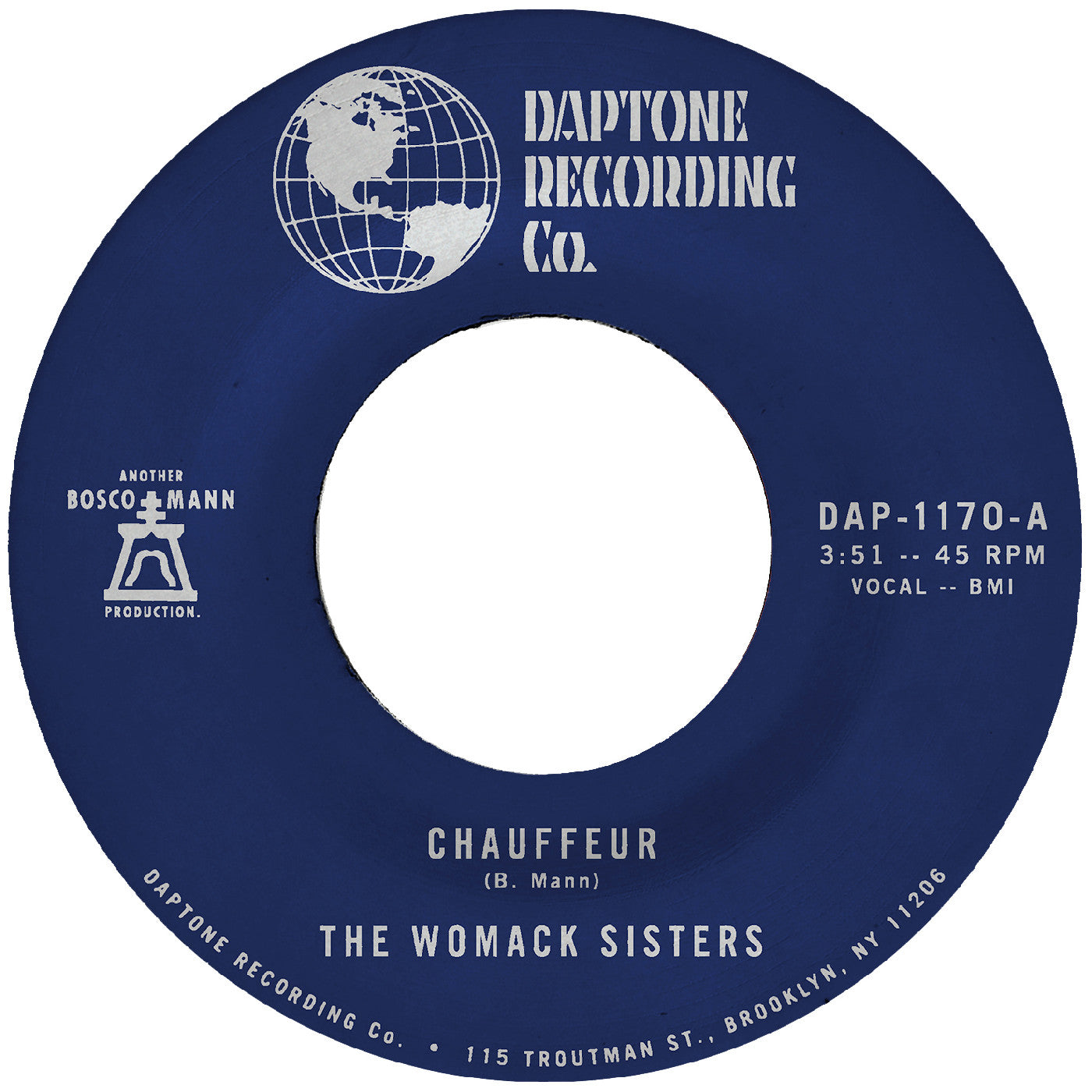 The Womack Sisters - Chauffeur B/W Instrumental