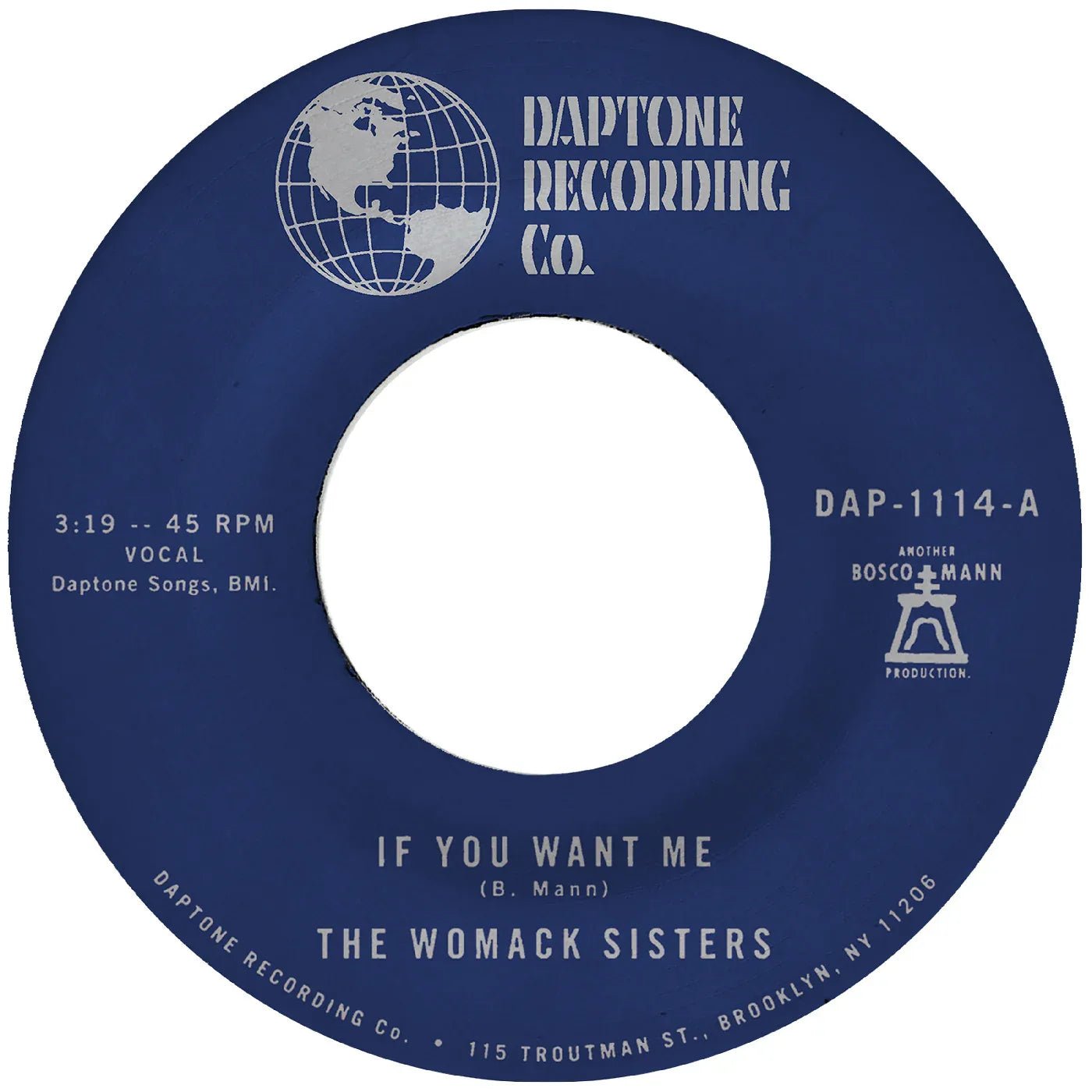 The Womack Sisters - If You Want Me B/W I Just Don't Want You (To Say Goodbye) (7-Inch Single) - Joco Records