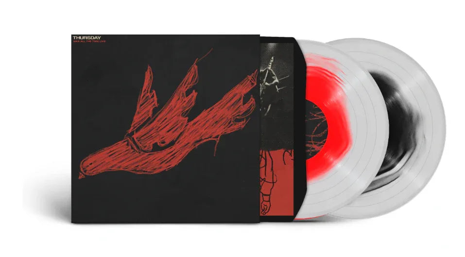 Thursday - War All The Time (Live) (20th Anniversary Edition, Opaque Red in Clear Vinyl) (2 LP) - Joco Records