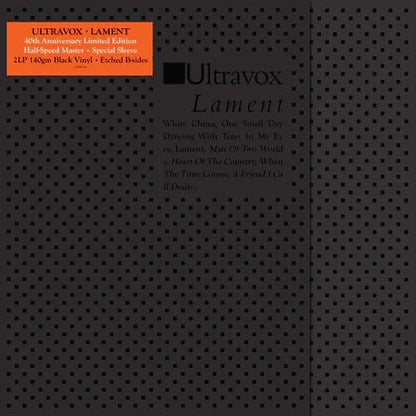 Ultravox - Lament: Limited 40th Anniversary Edition (Deluxe Edition, 140 Gram) (2 LP) - Joco Records