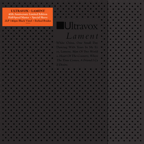 Ultravox - Lament: Limited 40th Anniversary Edition (Deluxe Edition, 140 Gram Vinyl) (2 LP)