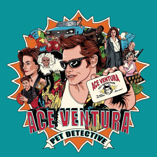 Various Artists - Ace Ventura: Pet Detective: Original Motion Picture Score (Indie Exclusive, Turquoise, Orange Split U Red Splatter Vinyl) (LP) - Joco Records