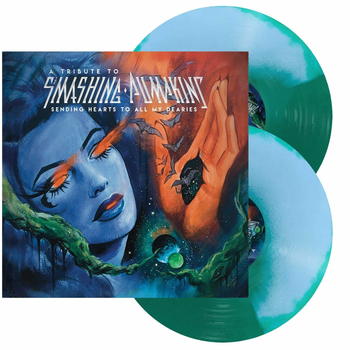 Various Artists - Sending Hearts To All My Dearies (Smashing Pumpkins Tribute) (Baby Blue + Green) (2 LP) - Joco Records