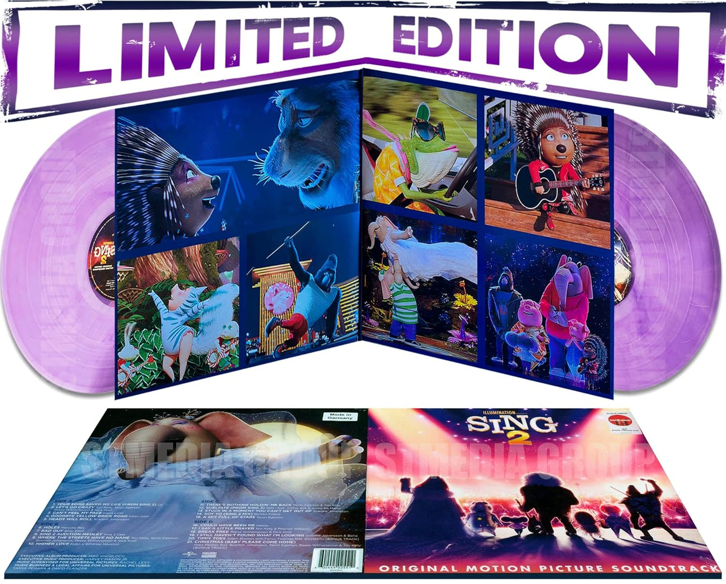 Various Artists - Sing 2: Original Motion Picture Soundtrack (Limited Edition, Purple Marbled Color Vinyl) (2 LP) - Joco Records
