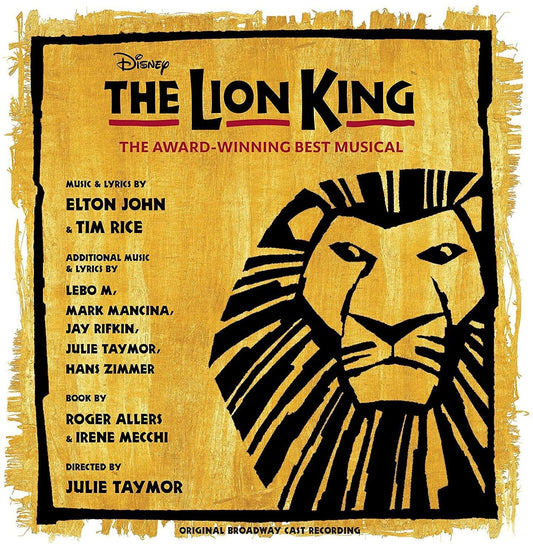 Various Artists - The Lion King: Original Broadway Cast (Yellow & Black Splatter Vinyl) (2 LP) - Joco Records