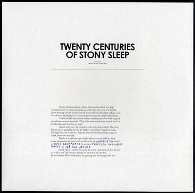 Various Artists - Twenty Centuries Of Stony Sleep (2 LP) - Joco Records