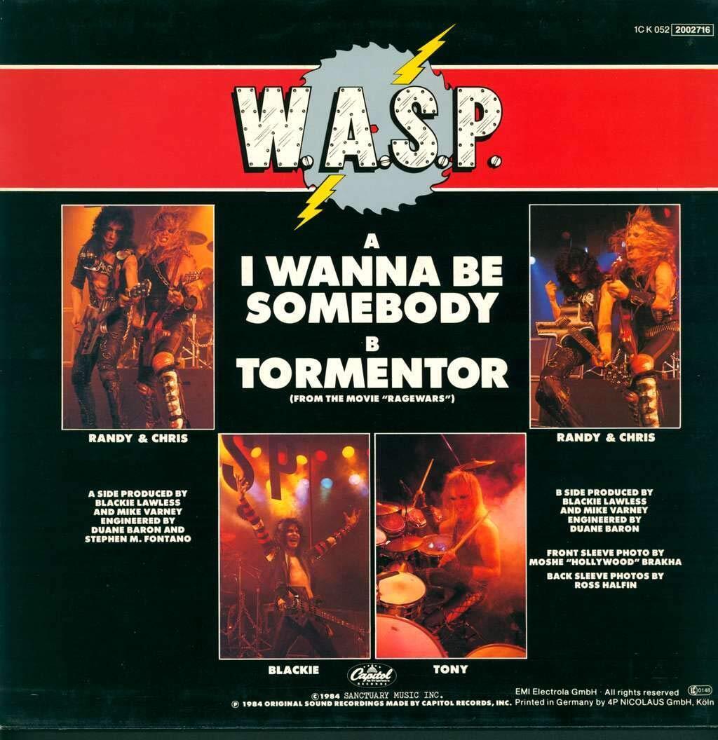 W.A.S.P. - I Wanna Be Somebody (Picture Disc Vinyl) - Joco Records