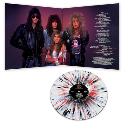 White Lion - Fight To Survive (Limited Edition, White, Black & Red Splatter Vinyl) (LP) - Joco Records