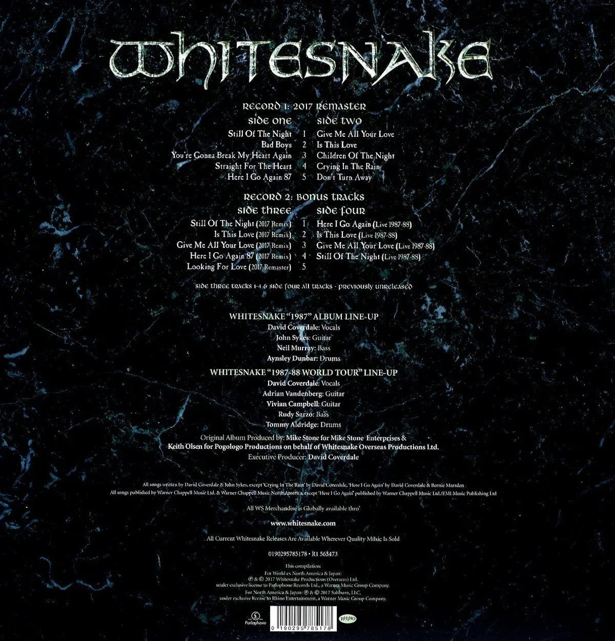 Whitesnake - 1987 (30th Anniversary Edition) (180 Gram) (2 LP) - Joco Records
