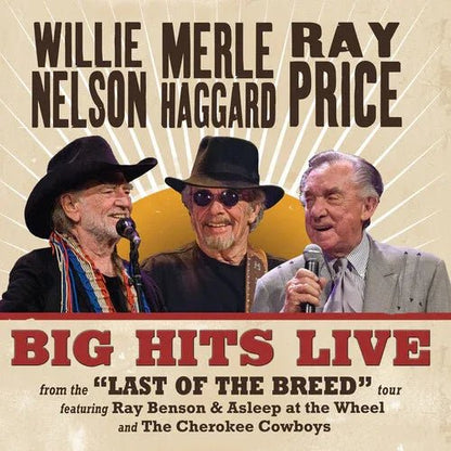 Willie Nelson, Merle Haggard & Ray Price - Big Hits Live From The Last Of The Breed Tour (Indie Exclusive, Translucent Maroon Color Vinyl) (LP) - Joco Records