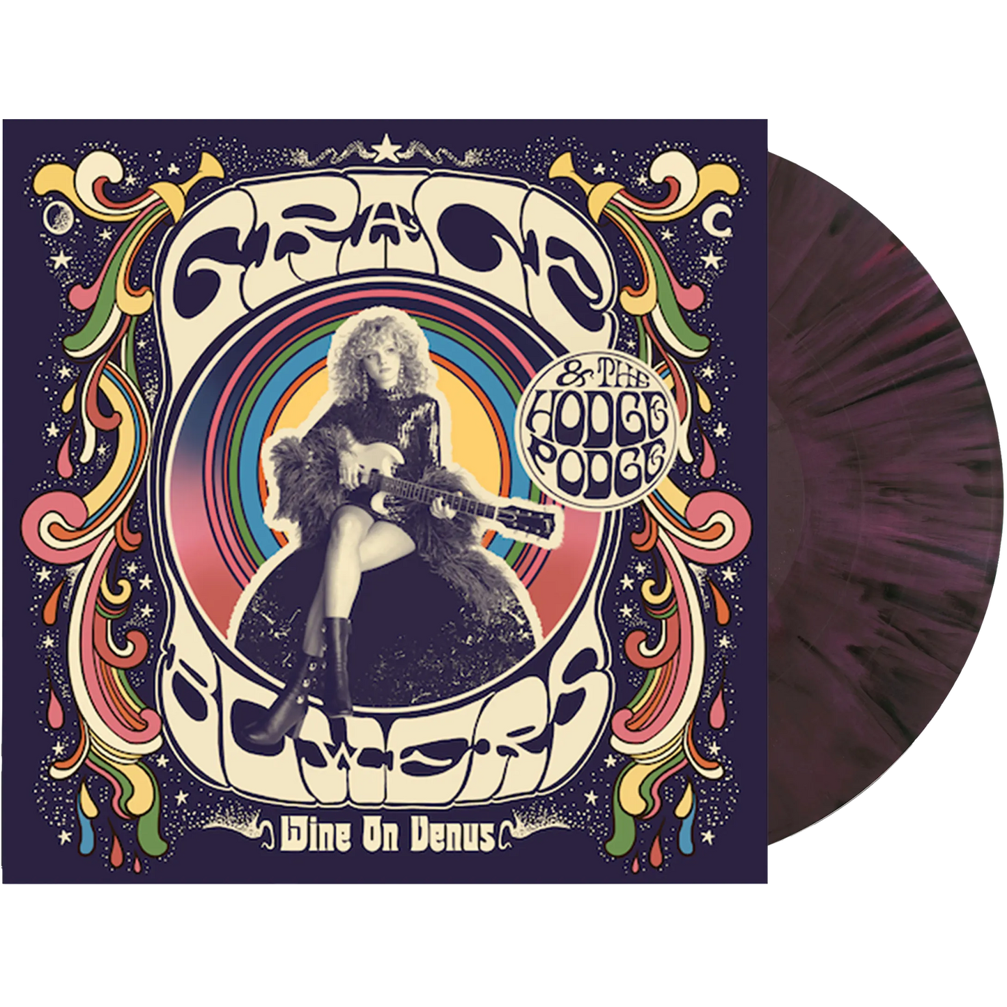 Grace Bowers & The Hodge Podge - Wine On Venus (Recycled Tie Die Splatter Vinyl) (LP)