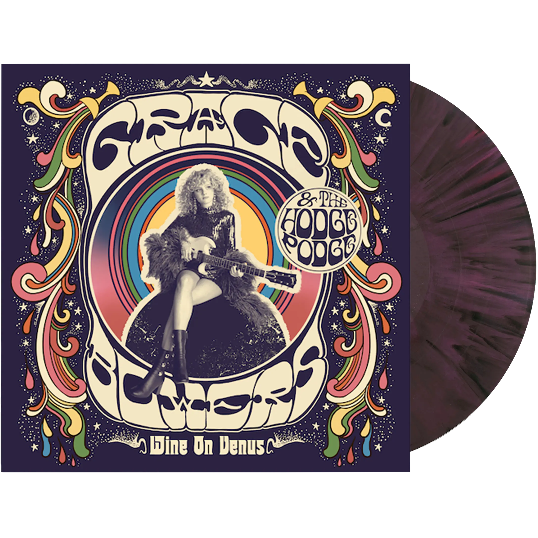 Grace Bowers & The Hodge Podge - Wine On Venus (Recycled Tie Die Splatter Vinyl) (LP)