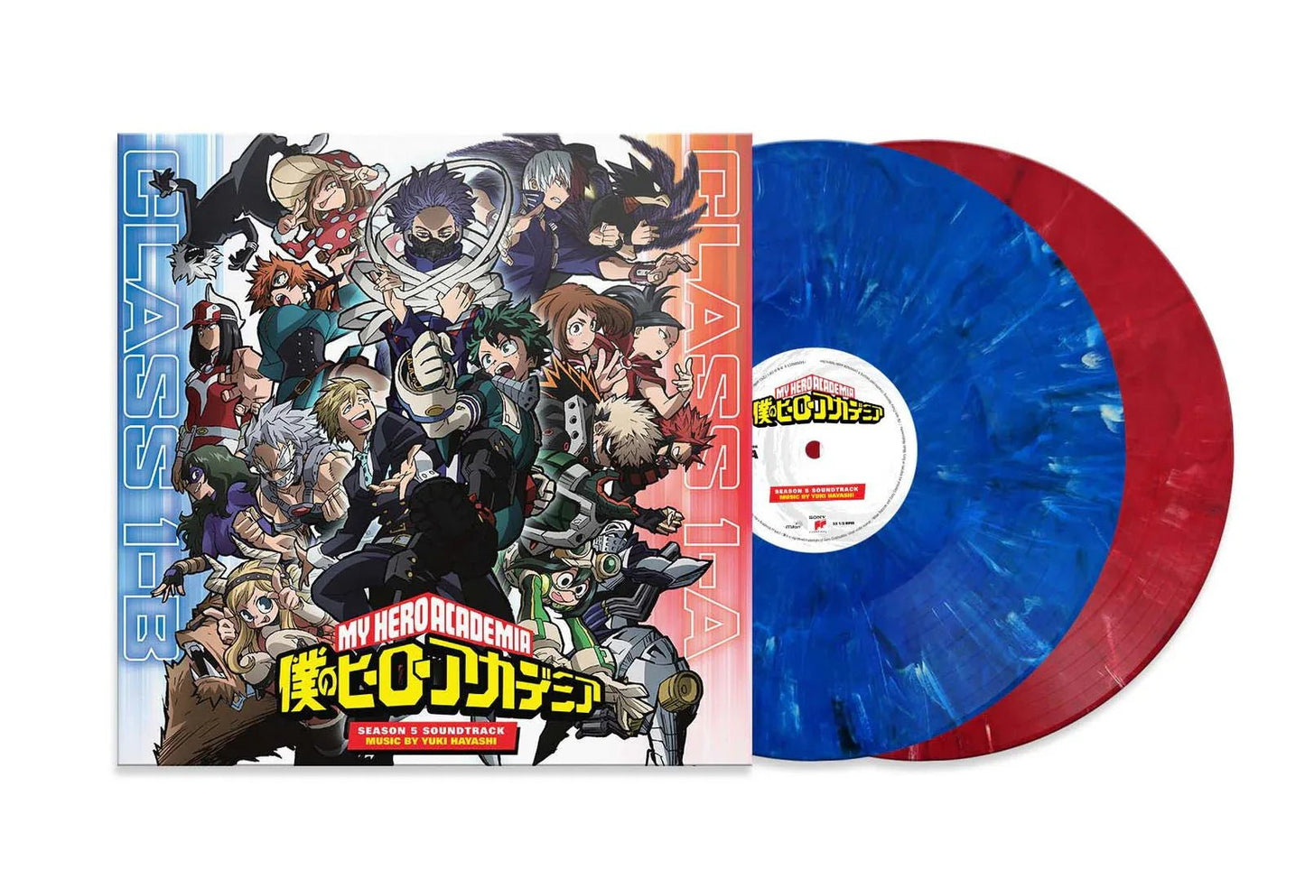Yuki Hayashi - My Hero Academia: Season 5 (Original Series Soundtrack) (Blue & Red Vinyl) (2 LP) - Joco Records