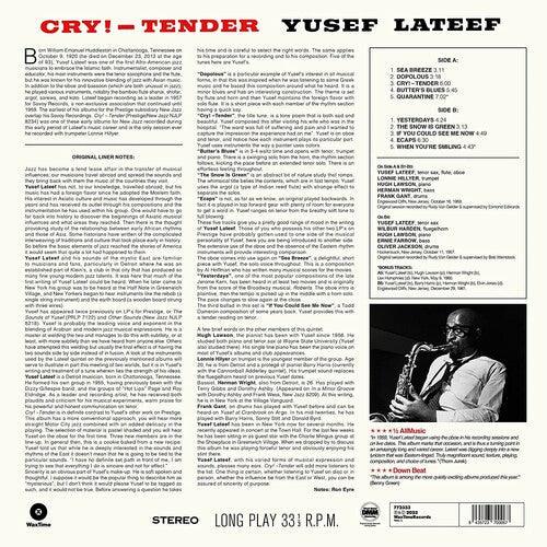 Yusef Lateef - Cry! -Tender (Limited Import, 180 Gram, Bonus Tracks) (LP) - Joco Records