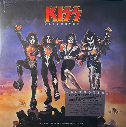 KISS - Destroyer: 45th Anniversary (Limited Edition, Yellow & Red Color Vinyl,Deluxe Edition) (2 LP) - Joco Records