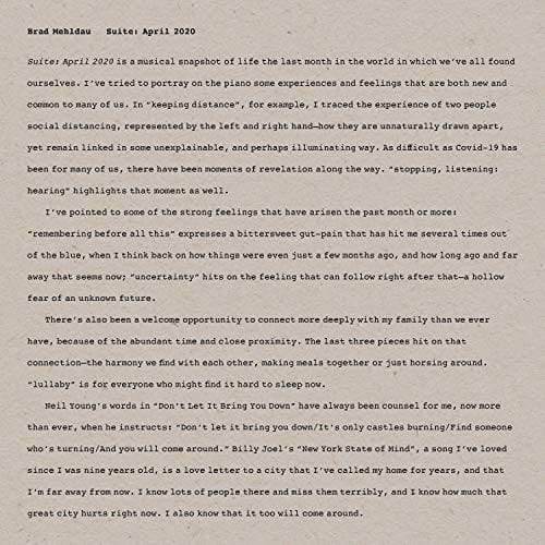 Brad Mehldau - Suite: April 2020 (Vinyl) - Joco Records