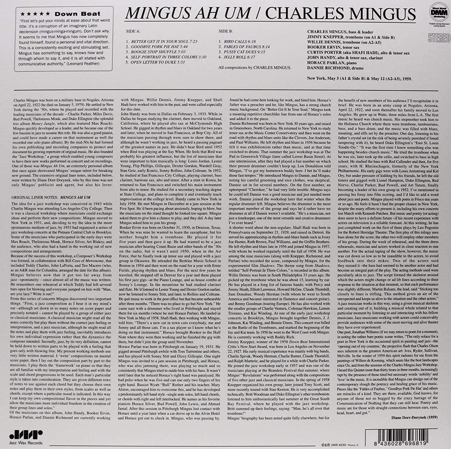 Charles Mingus - Mingus Ah Um (Limited Edition, Remastered, 180 Gram) (LP) - Joco Records