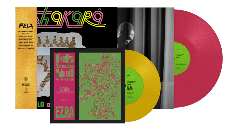 Fela Kuti - Shakara (Color Vinyl, Pink, Yellow, With Bonus 7", Anniversary Edition) - Joco Records