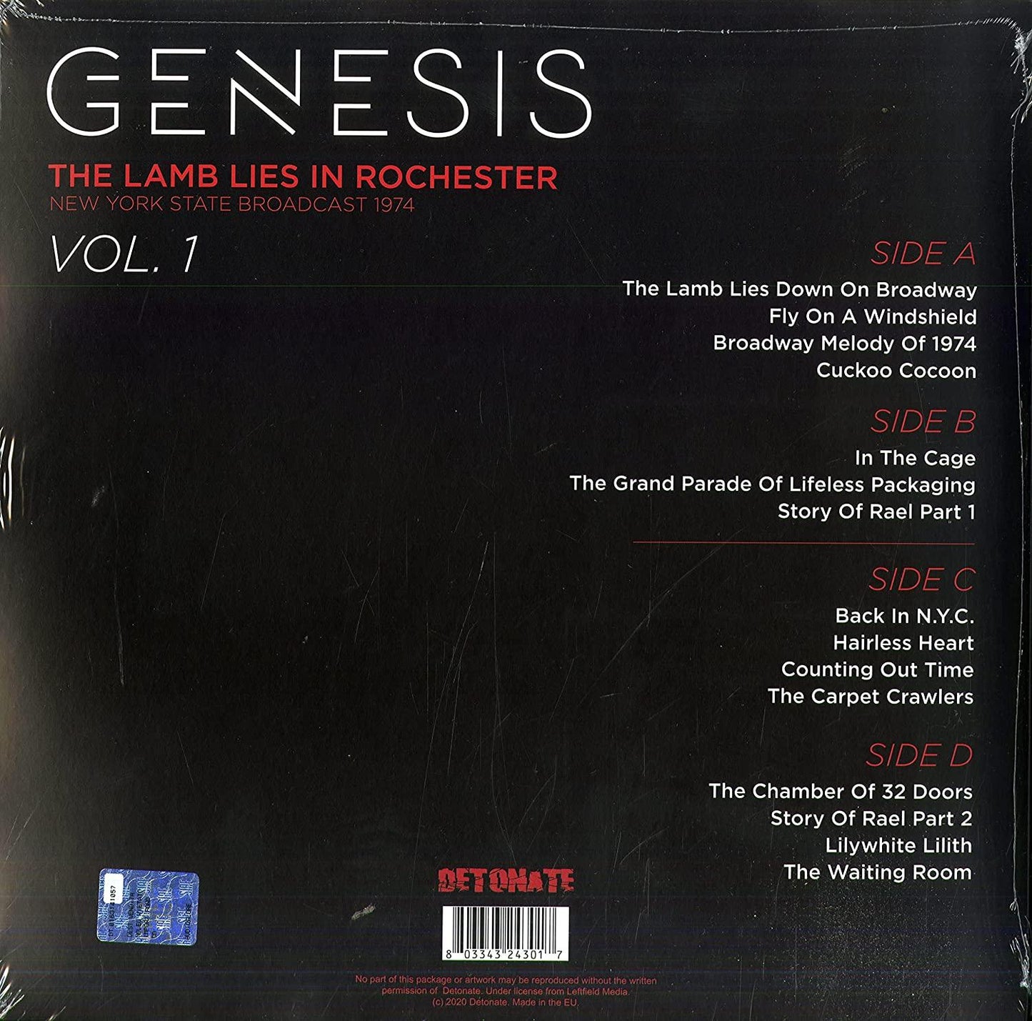 Genesis - The Lamb Lies In Rochester: Vol.1 (2 LP) - Joco Records