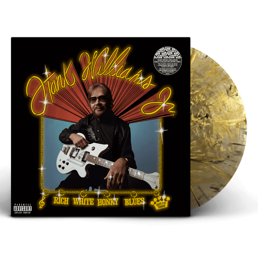 Hank Williams Jr. - Rich White Honky Blues (Explicit Content) (Gold & Black Splatter Color Vinyl, Indie Exclusive) - Joco Records