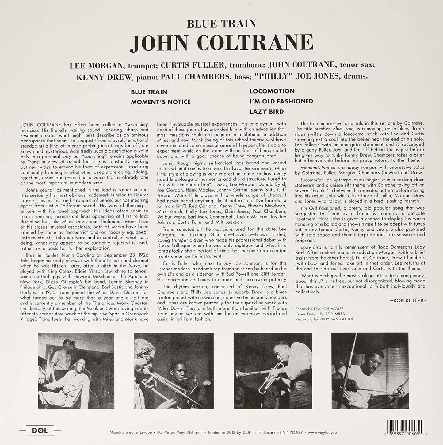 John Coltrane - Blue Train (Limited Edition, Remastered, 180 Gram, Blue Vinyl) (LP) - Joco Records