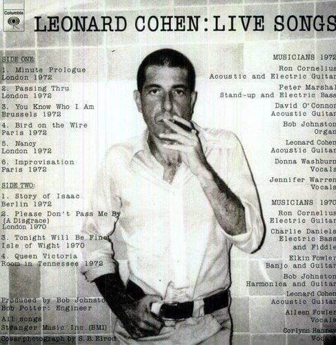 Leonard Cohen - Live Songs (Vinyl) - Joco Records