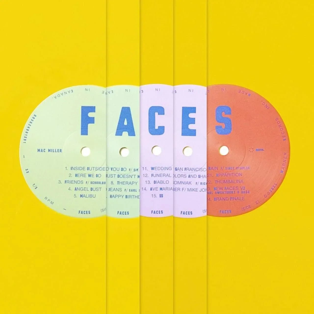 Mac Miller - Faces (Limited Edition, Yellow Vinyl) (3 LP) - Joco Records