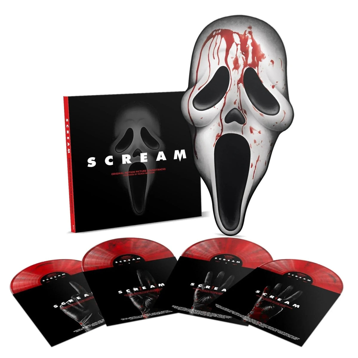 Marco Beltrami - Scream (Original Motion Picture Scores) (Red Marbled 4 LP Box Set) (Vinyl Box Set) - Joco Records