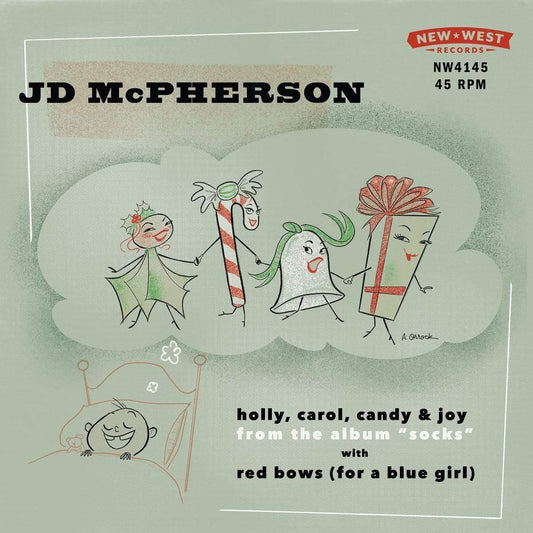 Mcpherson, Jd - Holly, Carol, Candy & Joy / Red Bows (For A Blue Girl) (Snow Globe Vinyl) (Vinyl) - Joco Records