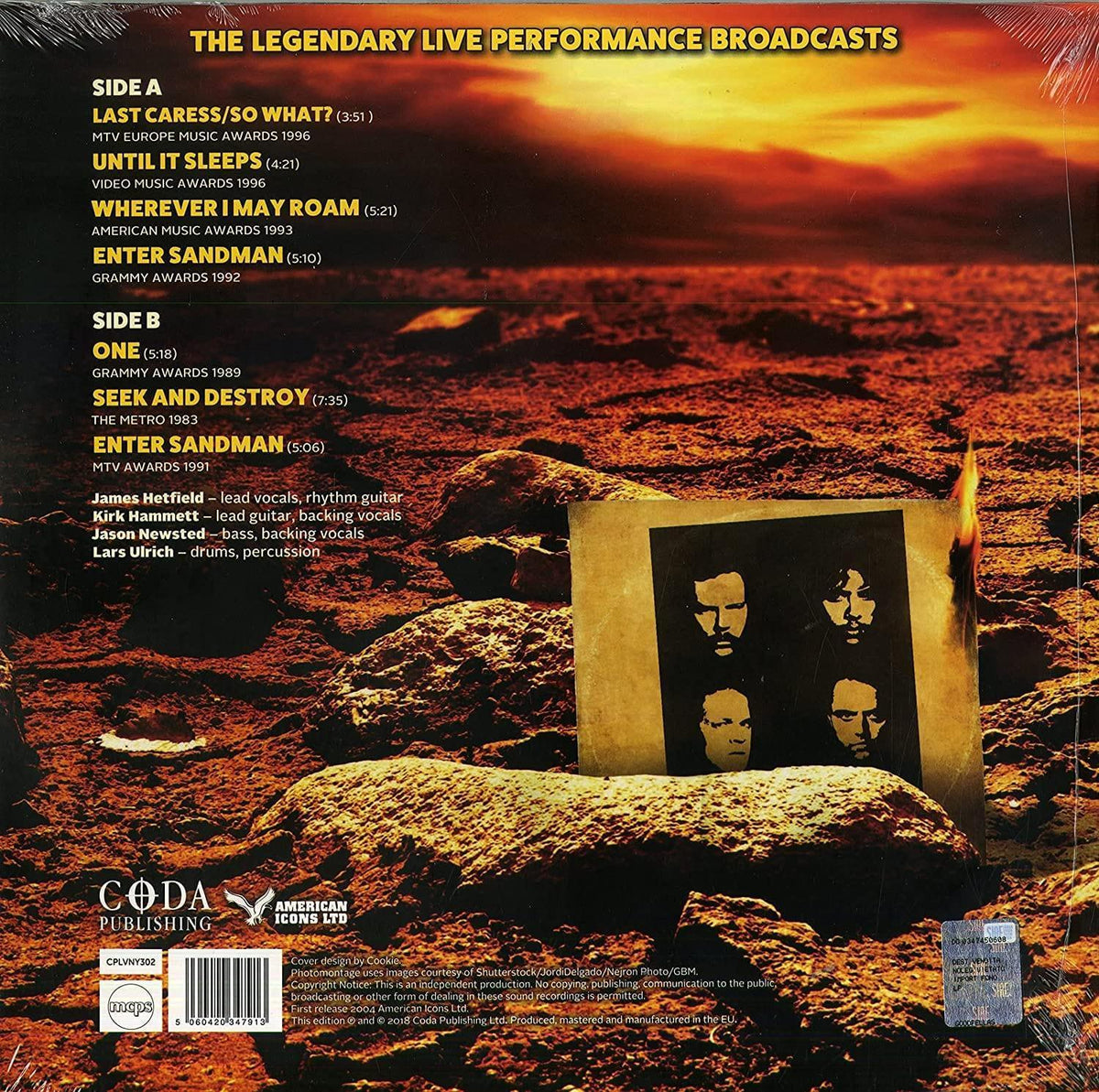 Metallica - Exit Sandman (Limited Import, Live Performance Broadcasts, Sand Vinyl) (LP) - Joco Records
